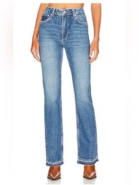 NWT RAILS The Sunset High Rise Slim Flare Jeans.  Mazarine Let Down Hem. Size 24